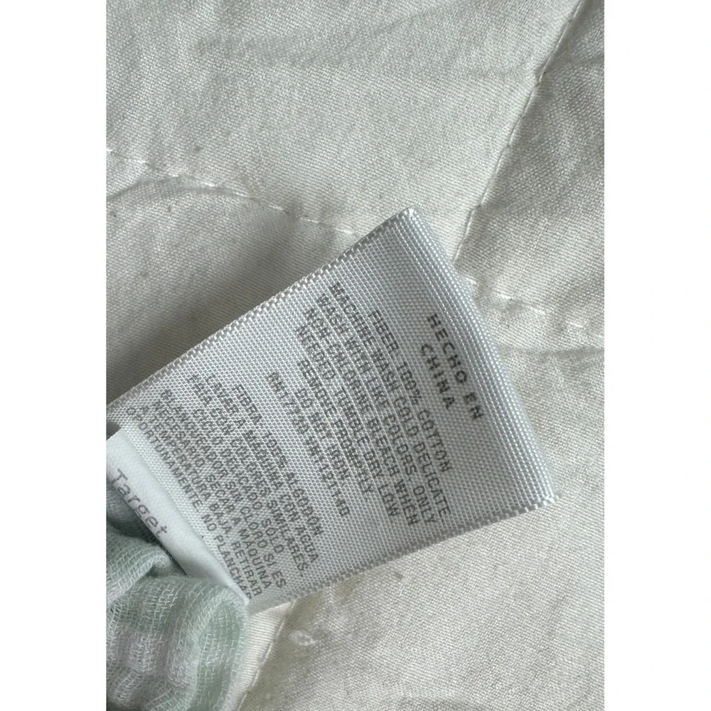 Cloud Island Sage Green Gingham Muslin Swaddle Blanket 100% Cotton 46x40